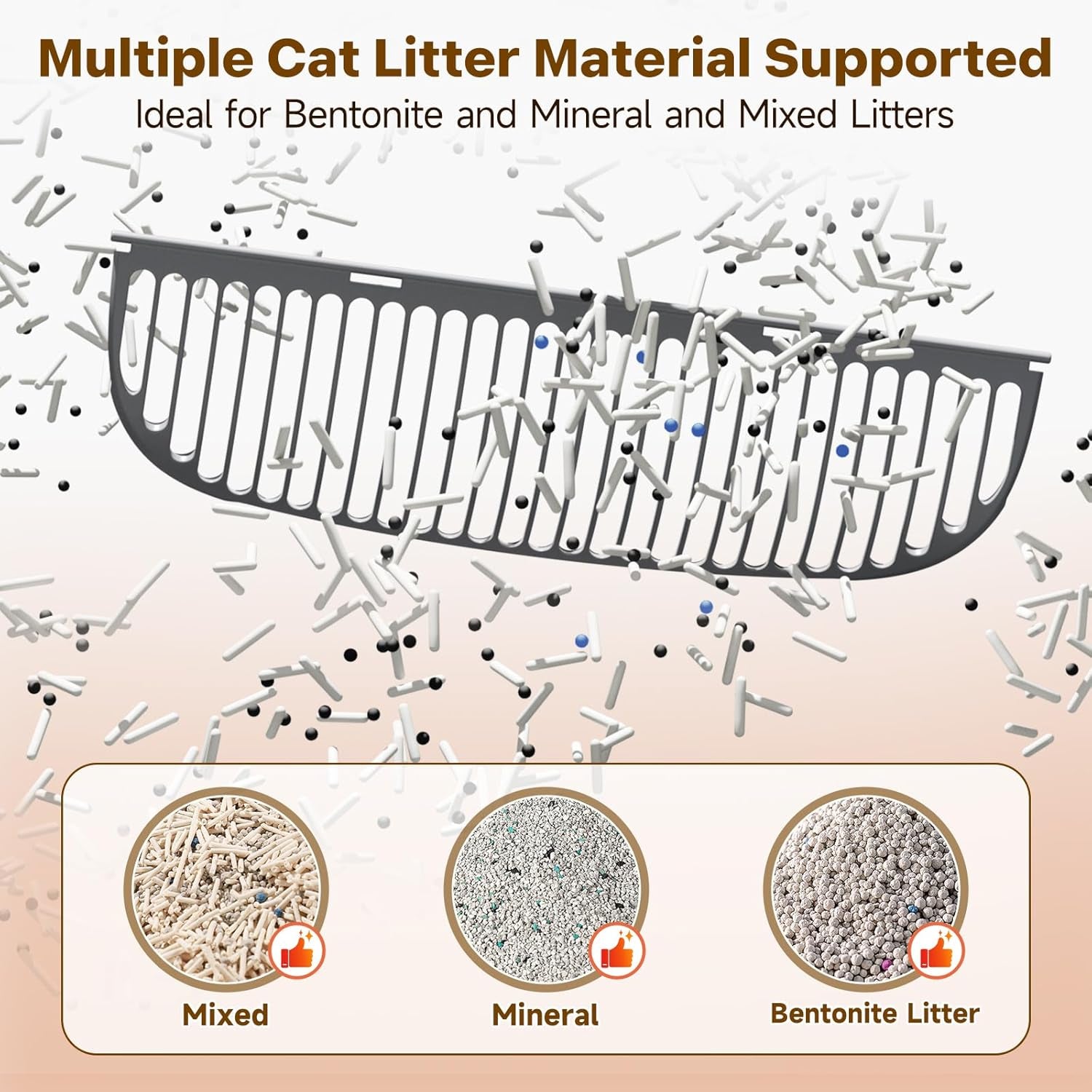 Automatic Cat Litter Box,Self Cleaning Litter Box for Multiple Cats with Open Top Design,App Control and Safety Protection,Ultra-Quiet,Easy Setup,Light Gray